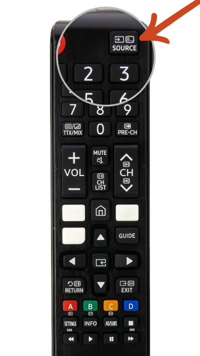 Mando TV source/entrada